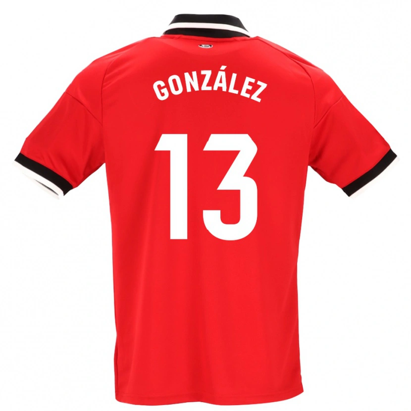 Danxen Barn Fran González #13 Svart Vit Röd Bortatröja Matchtröjor 2026/27 Tröjor T-Tröja