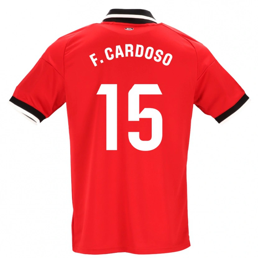 Danxen Barn Fábio Cardoso #15 Svart Vit Röd Bortatröja Matchtröjor 2026/27 Tröjor T-Tröja