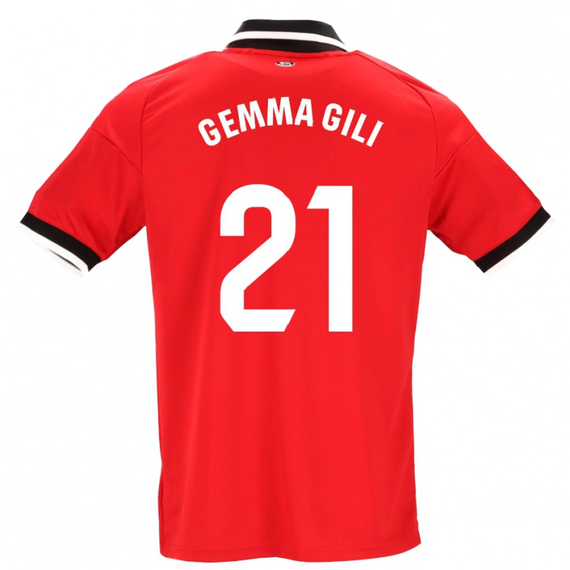 Danxen Barn Gemma Gili Giner #21 Svart Vit Röd Bortatröja Matchtröjor 2026/27 Tröjor T-Tröja