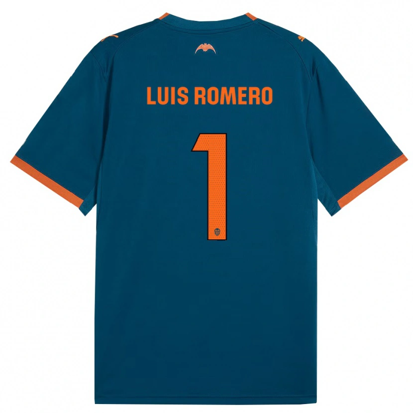 Danxen Barn Luis Romero #1 Stålblå Orange Bortatröja Matchtröjor 2026/27 Tröjor T-Tröja