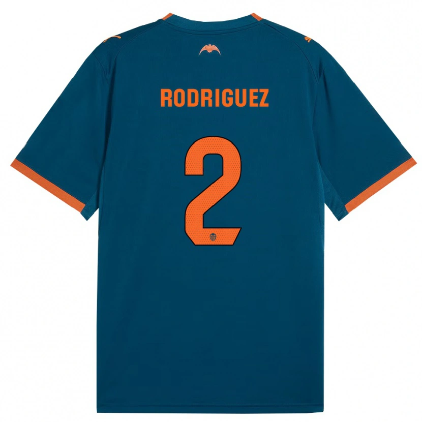 Danxen Barn Guido Rodríguez #2 Stålblå Orange Bortatröja Matchtröjor 2026/27 Tröjor T-Tröja