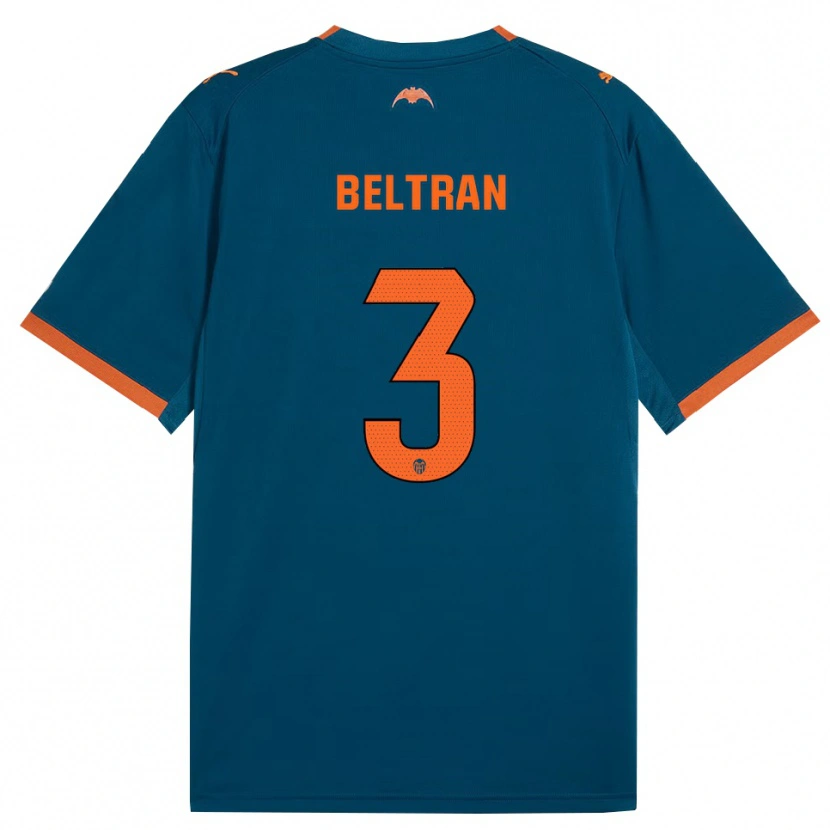 Danxen Barn Bea Beltran #3 Stålblå Orange Bortatröja Matchtröjor 2026/27 Tröjor T-Tröja