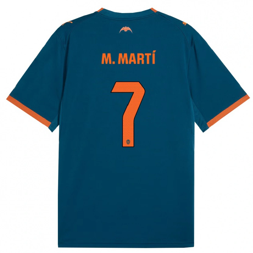 Danxen Barn Marina Martí #7 Stålblå Orange Bortatröja Matchtröjor 2026/27 Tröjor T-Tröja