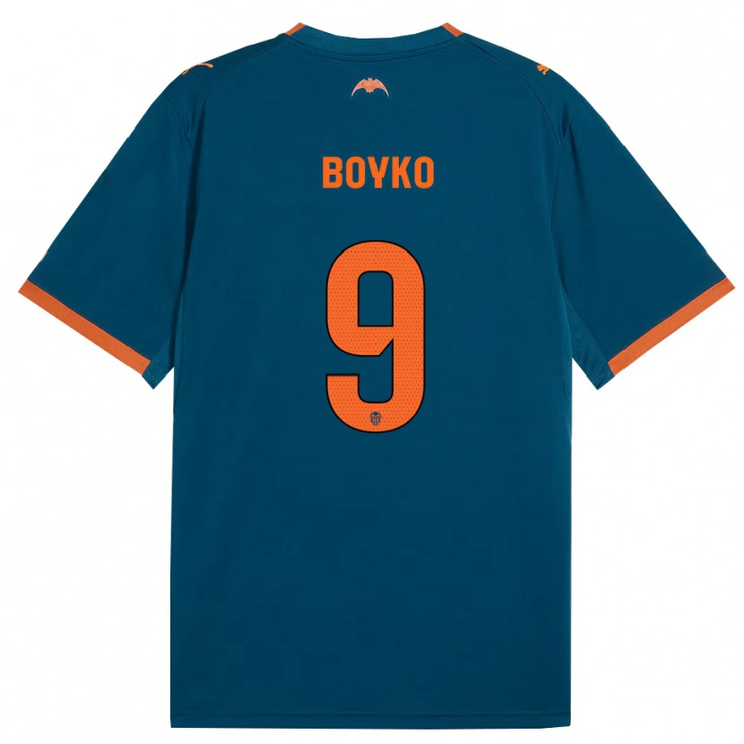 Danxen Barn Yaroslav Boyko #9 Stålblå Orange Bortatröja Matchtröjor 2026/27 Tröjor T-Tröja