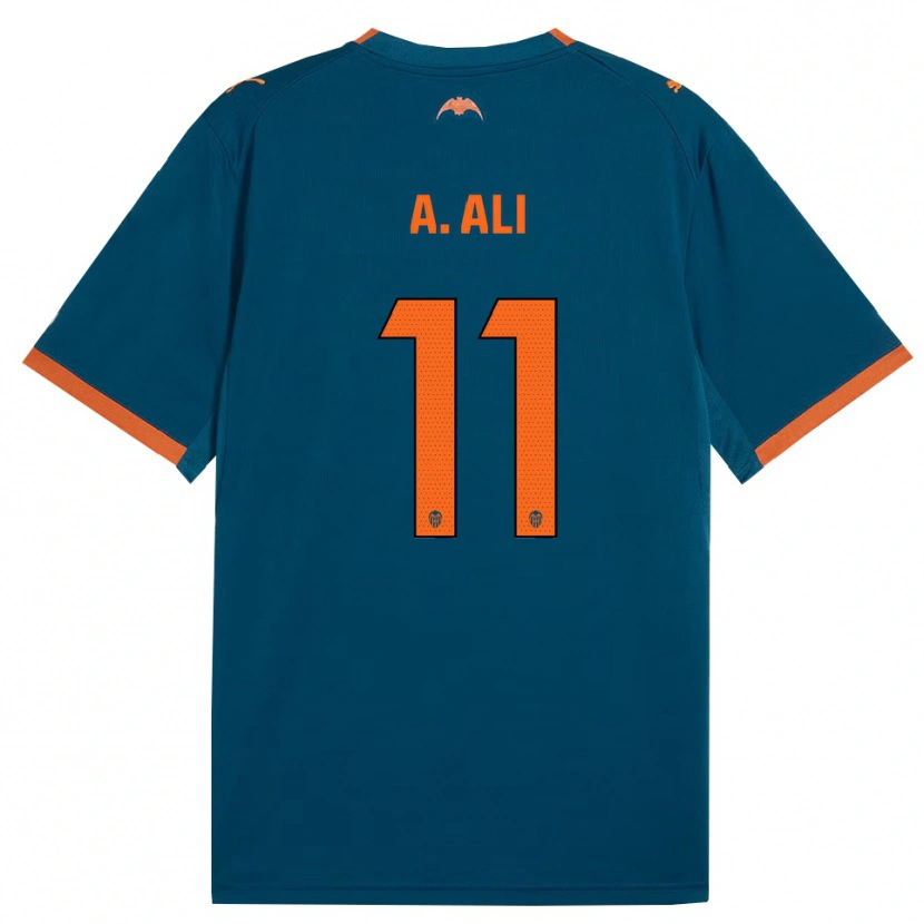 Danxen Barn Amirah Ali #11 Stålblå Orange Bortatröja Matchtröjor 2026/27 Tröjor T-Tröja