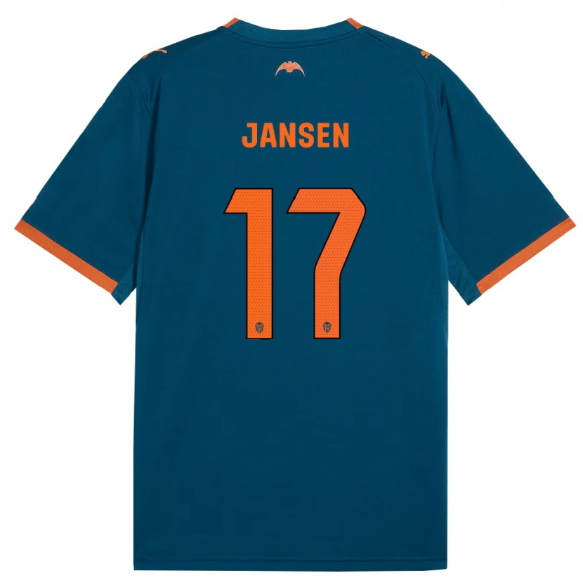 Danxen Barn Ellen Jansen #17 Stålblå Orange Bortatröja Matchtröjor 2026/27 Tröjor T-Tröja