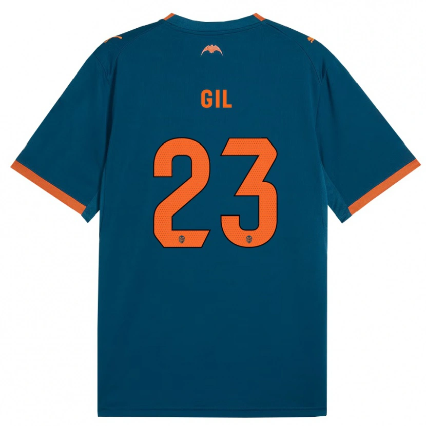 Danxen Barn Elena Gil #23 Stålblå Orange Bortatröja Matchtröjor 2026/27 Tröjor T-Tröja