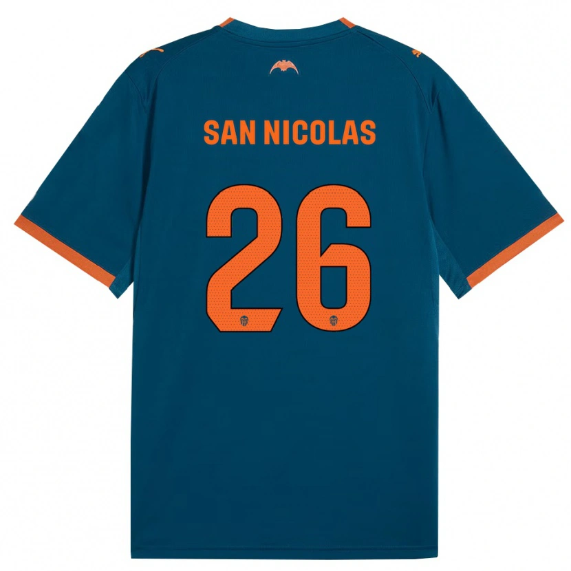 Danxen Barn Olga San Nicolas #26 Stålblå Orange Bortatröja Matchtröjor 2026/27 Tröjor T-Tröja