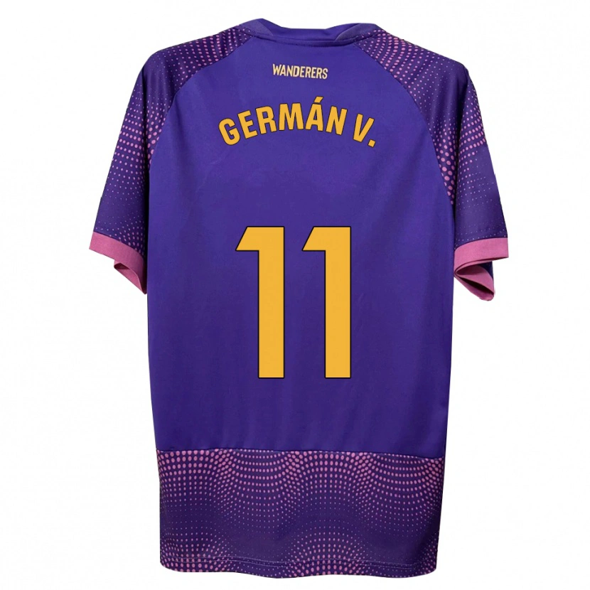 Danxen Barn Germán Valera #11 Lila Vit Rosa Bortatröja Matchtröjor 2026/27 Tröjor T-Tröja
