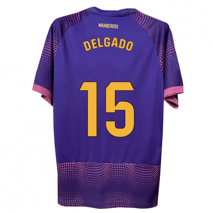 Danxen Barn David Delgado #15 Lila Vit Rosa Bortatröja Matchtröjor 2026/27 Tröjor T-Tröja