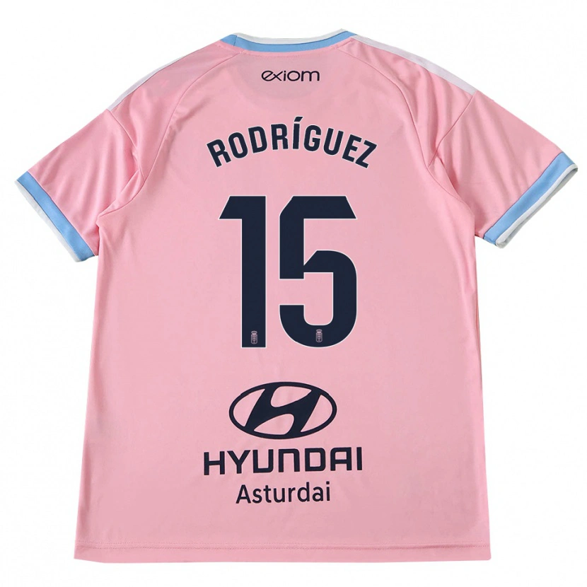 Danxen Barn Samu Rodríguez #15 Kornblå Rosa Bortatröja Matchtröjor 2026/27 Tröjor T-Tröja