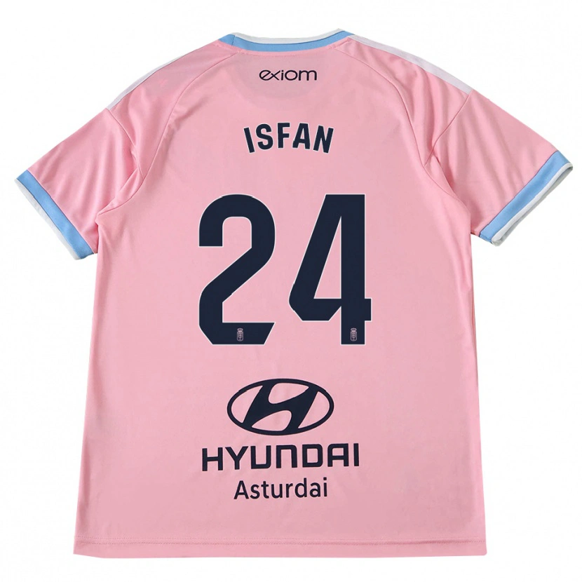 Danxen Barn Alexandru Ișfan #24 Kornblå Rosa Bortatröja Matchtröjor 2026/27 Tröjor T-Tröja