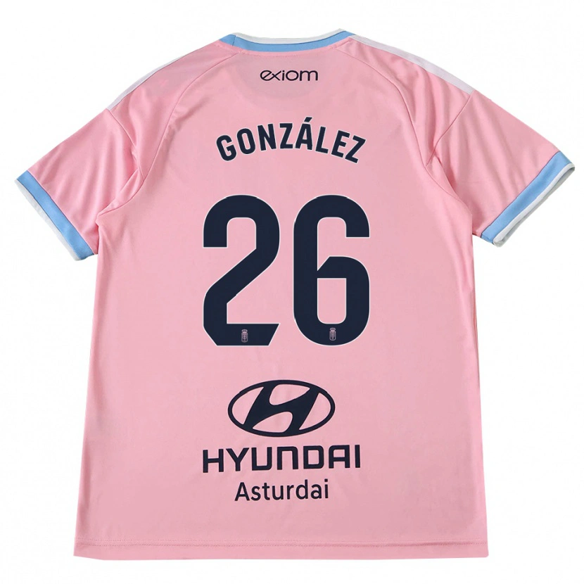 Danxen Barn Miguel González #26 Kornblå Rosa Bortatröja Matchtröjor 2026/27 Tröjor T-Tröja