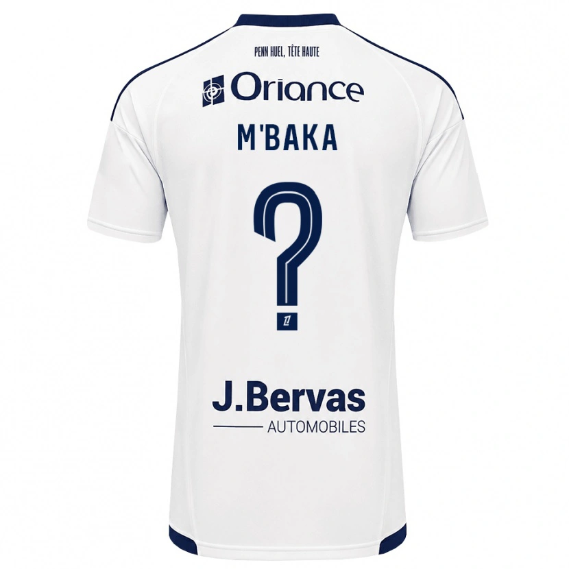 Danxen Barn Sacha M'baka #0 Marinblå Vit Bortatröja Matchtröjor 2026/27 Tröjor T-Tröja