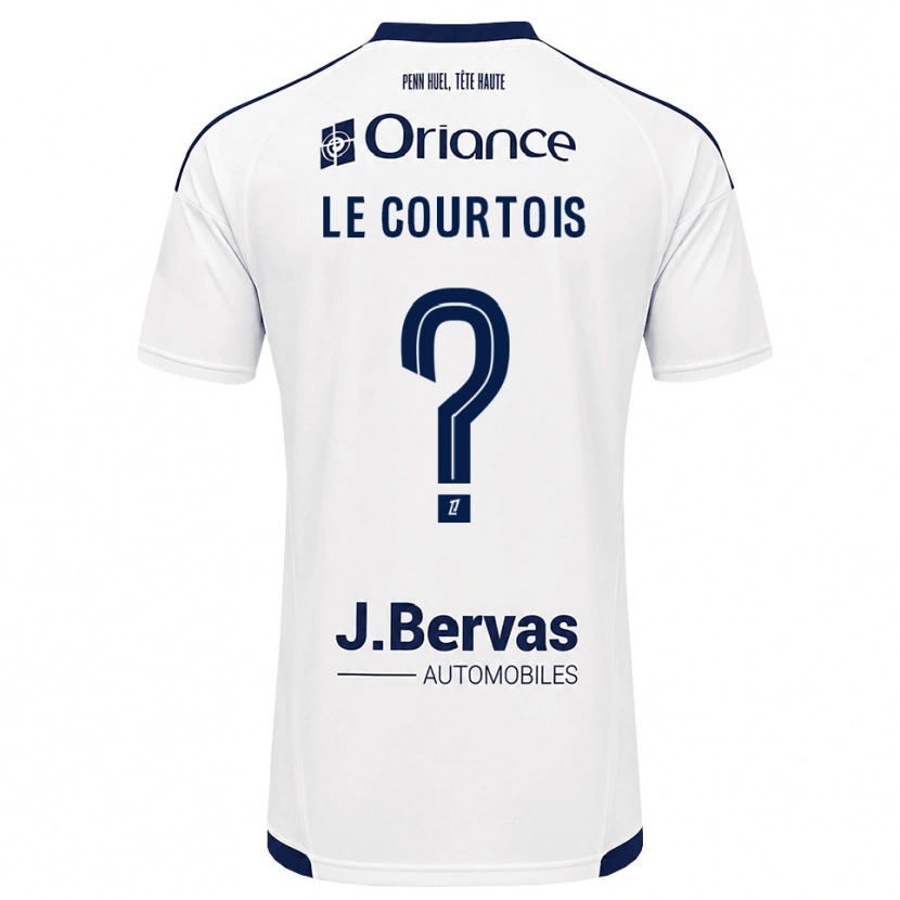 Danxen Barn Loan Le Courtois #0 Marinblå Vit Bortatröja Matchtröjor 2026/27 Tröjor T-Tröja