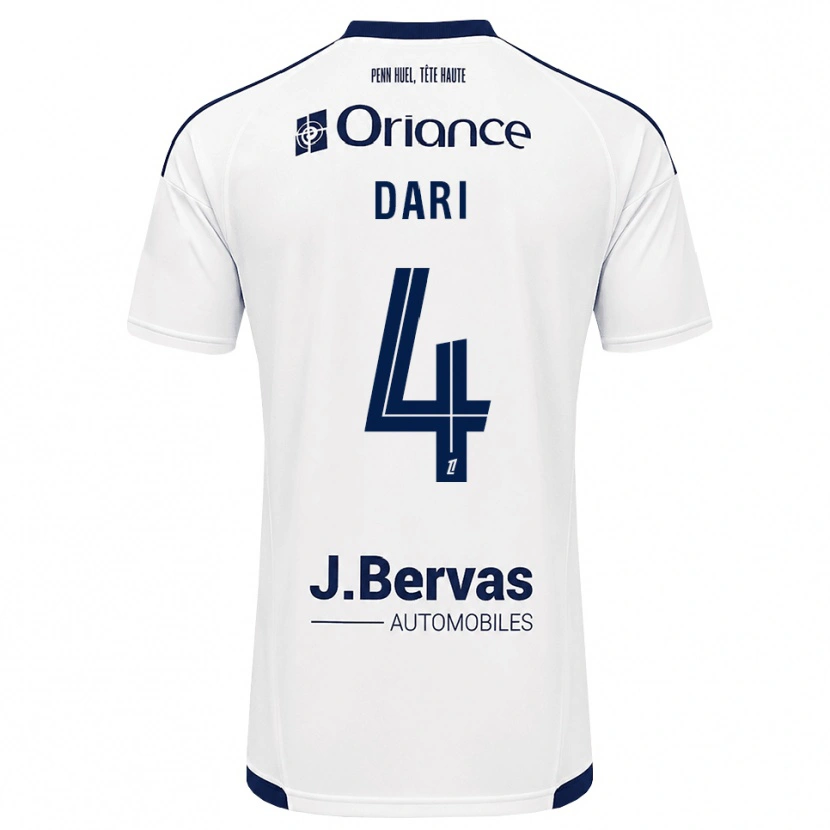 Danxen Barn Achraf Dari #4 Marinblå Vit Bortatröja Matchtröjor 2026/27 Tröjor T-Tröja