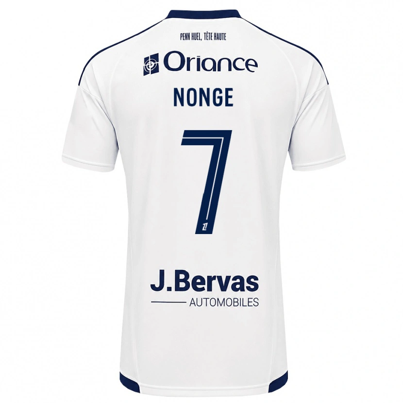 Danxen Barn Joseph Nonge #7 Marinblå Vit Bortatröja Matchtröjor 2026/27 Tröjor T-Tröja