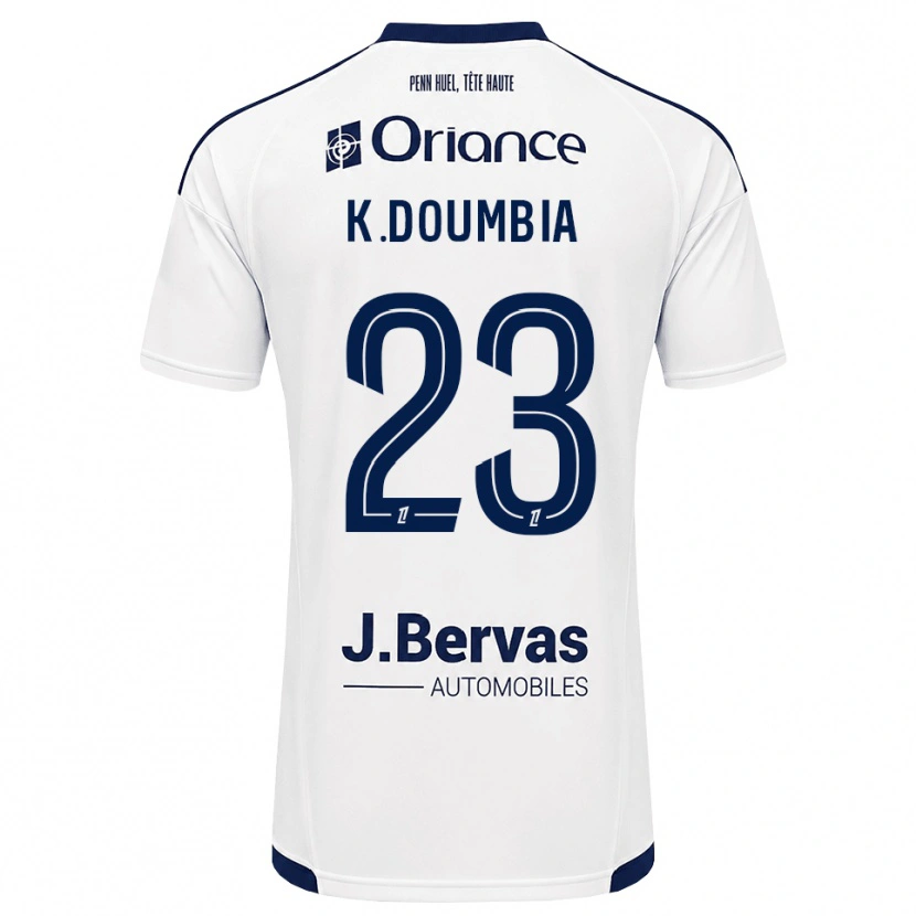 Danxen Barn Kamory Doumbia #23 Marinblå Vit Bortatröja Matchtröjor 2026/27 Tröjor T-Tröja