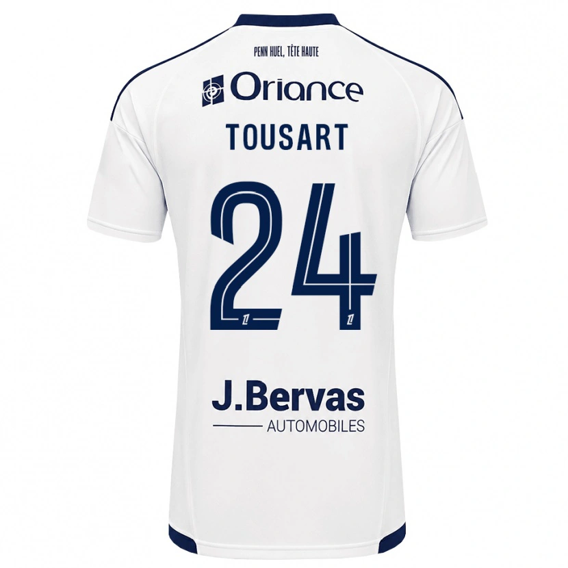 Danxen Barn Lucas Tousart #24 Marinblå Vit Bortatröja Matchtröjor 2026/27 Tröjor T-Tröja
