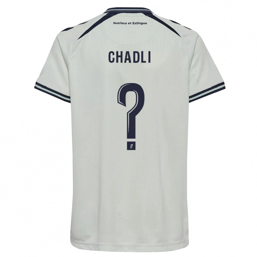 Danxen Barn Nassim Chadli #0 Midnattsblå Vit Bortatröja Matchtröjor 2026/27 Tröjor T-Tröja