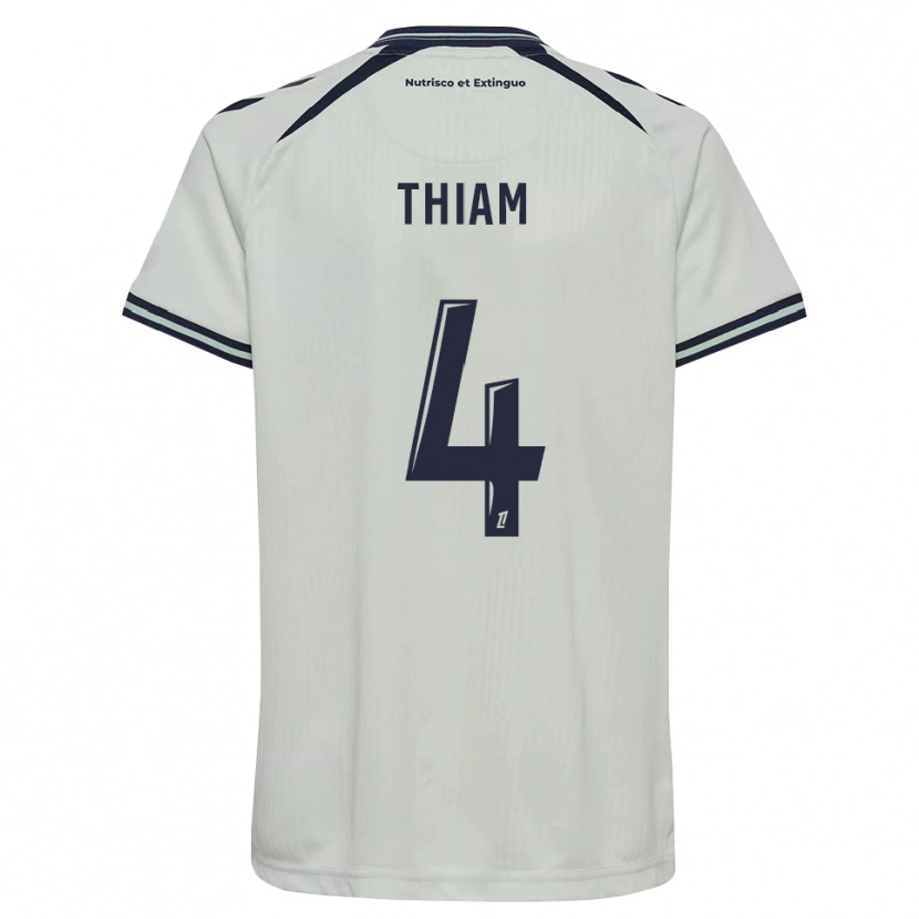 Danxen Barn Tidjani Thiam #4 Midnattsblå Vit Bortatröja Matchtröjor 2026/27 Tröjor T-Tröja