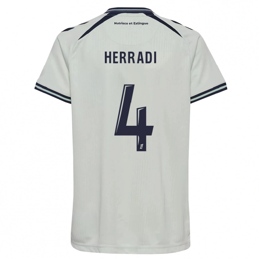 Danxen Barn Zaid Herradi #4 Midnattsblå Vit Bortatröja Matchtröjor 2026/27 Tröjor T-Tröja