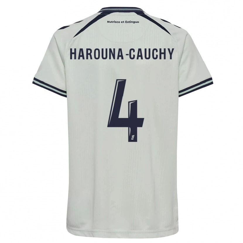 Danxen Barn Yllian Harouna-Cauchy #4 Midnattsblå Vit Bortatröja Matchtröjor 2026/27 Tröjor T-Tröja