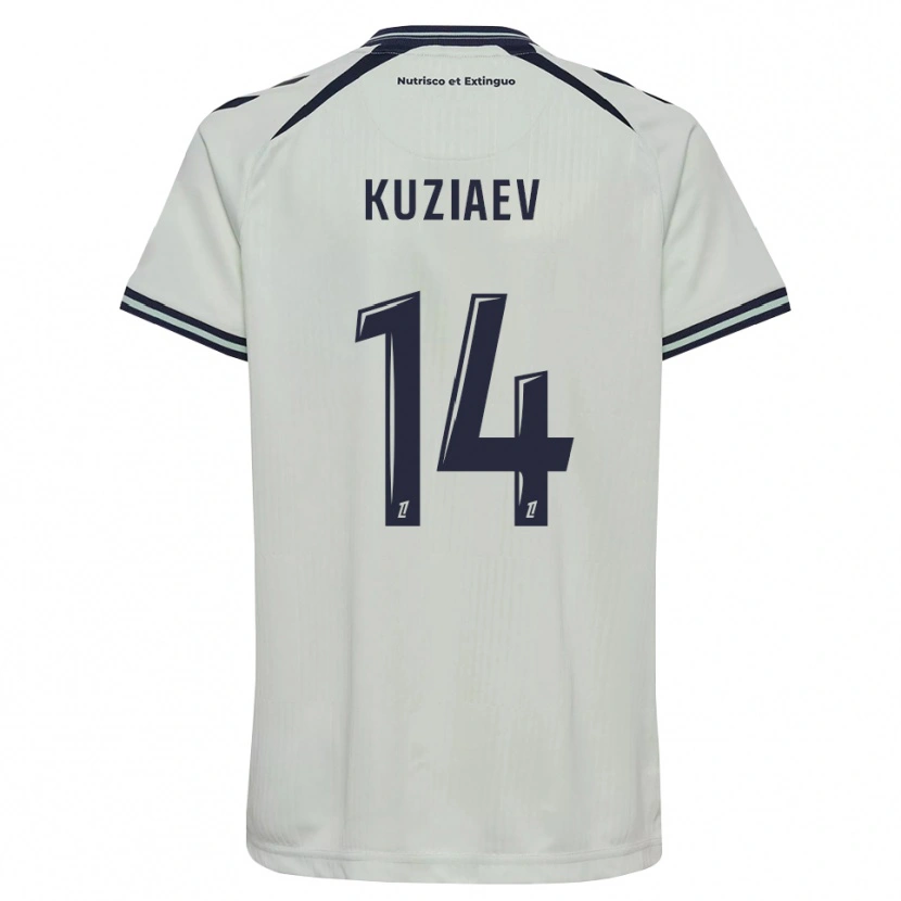 Danxen Barn Daler Kuzyaev #14 Midnattsblå Vit Bortatröja Matchtröjor 2026/27 Tröjor T-Tröja