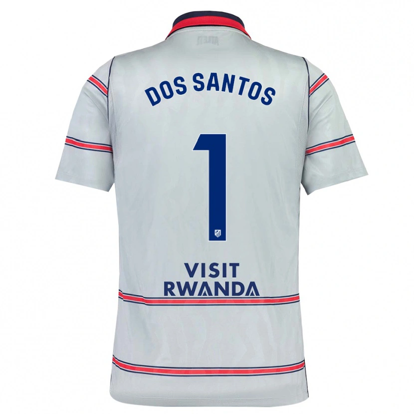 Danxen Barn Alex Dos Santos #1 Grå Röd Marinblå Tredjesatsen Matchtröjor 2026/27 Tröjor T-Tröja