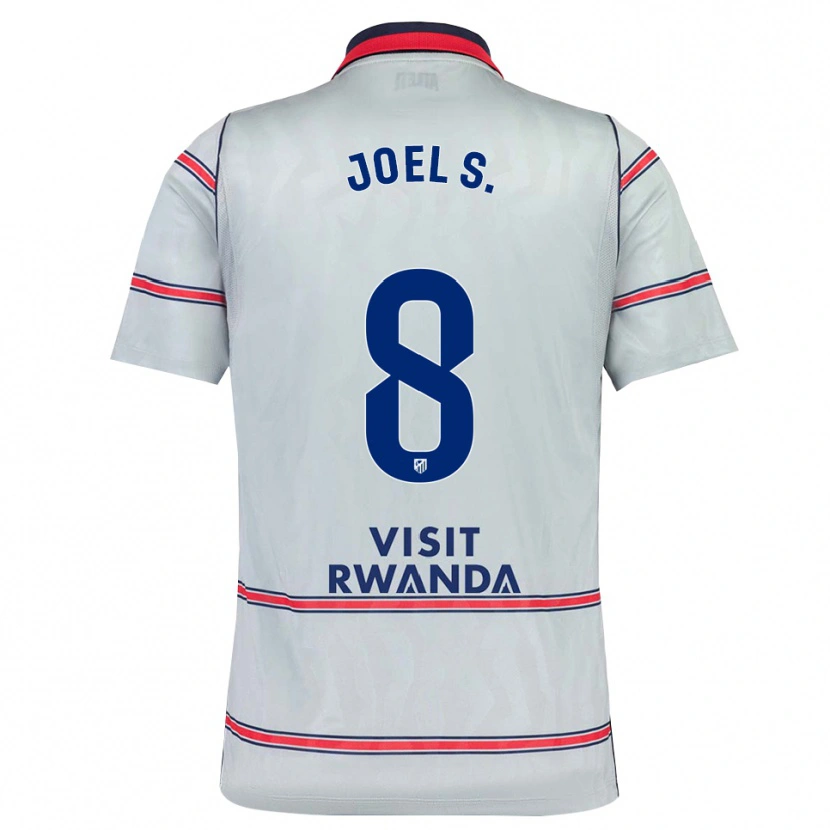 Danxen Barn Joel Sánchez #8 Grå Röd Marinblå Tredjesatsen Matchtröjor 2026/27 Tröjor T-Tröja