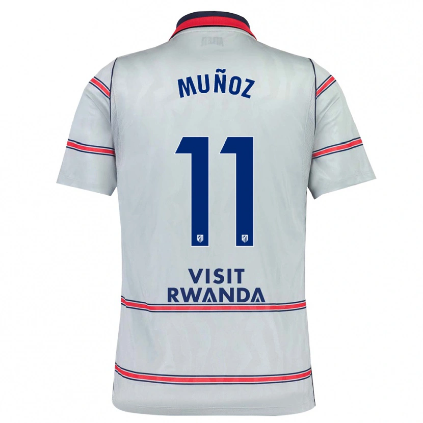 Danxen Barn Dani Muñoz #11 Grå Röd Marinblå Tredjesatsen Matchtröjor 2026/27 Tröjor T-Tröja
