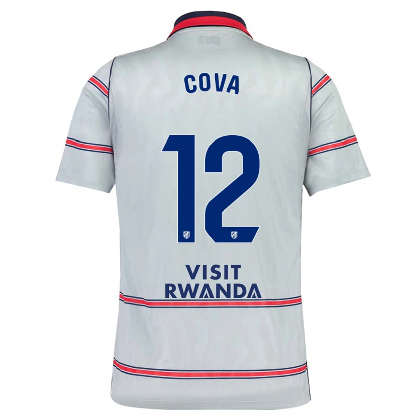 Danxen Barn Adrian Cova #12 Grå Röd Marinblå Tredjesatsen Matchtröjor 2026/27 Tröjor T-Tröja