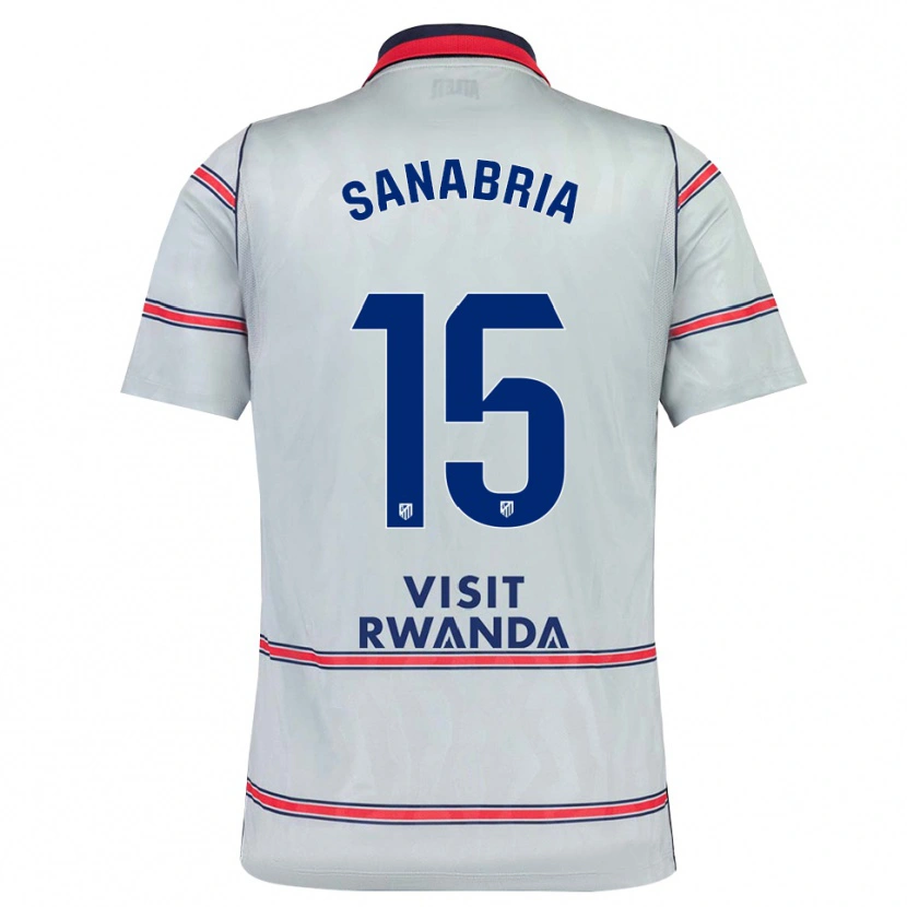 Danxen Barn Juan Sanabria #15 Grå Röd Marinblå Tredjesatsen Matchtröjor 2026/27 Tröjor T-Tröja