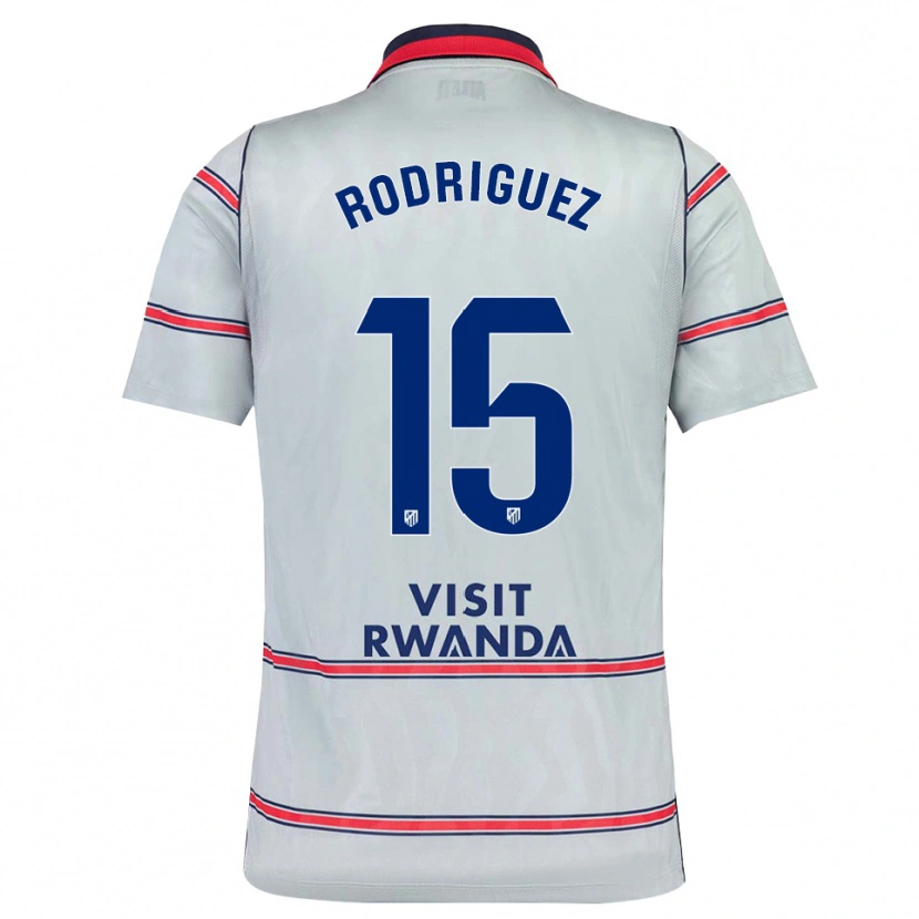 Danxen Barn Cinta Rodríguez #15 Grå Röd Marinblå Tredjesatsen Matchtröjor 2026/27 Tröjor T-Tröja
