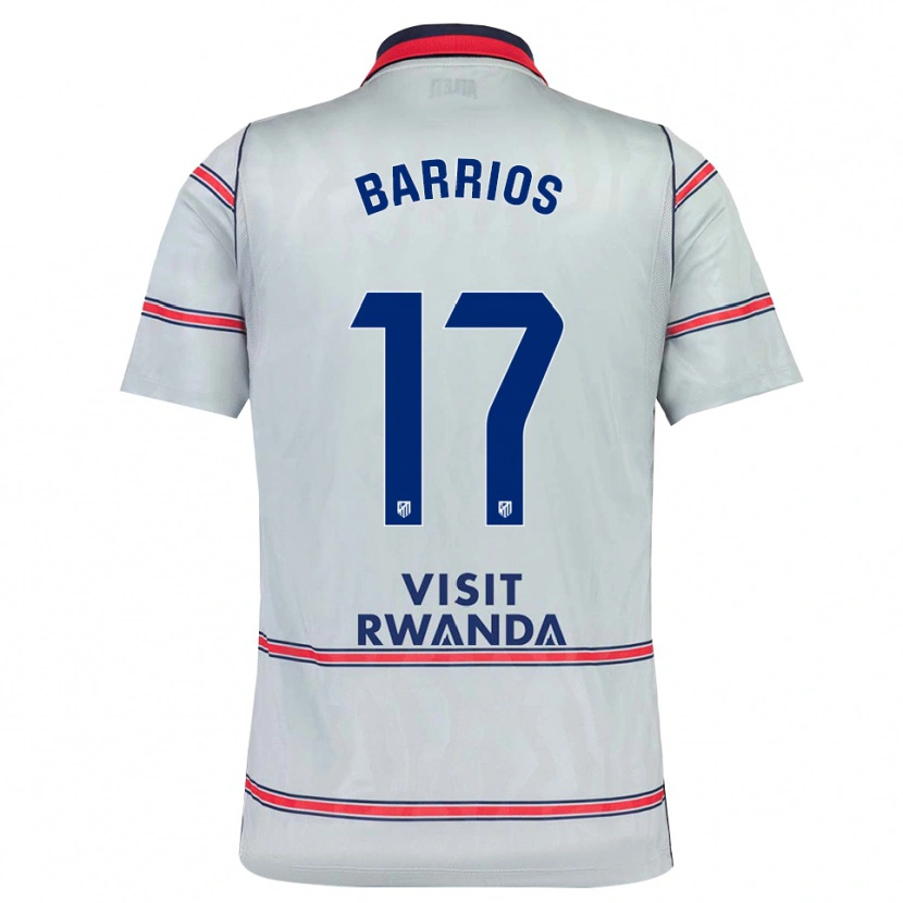Danxen Barn Jesus Barrios #17 Grå Röd Marinblå Tredjesatsen Matchtröjor 2026/27 Tröjor T-Tröja