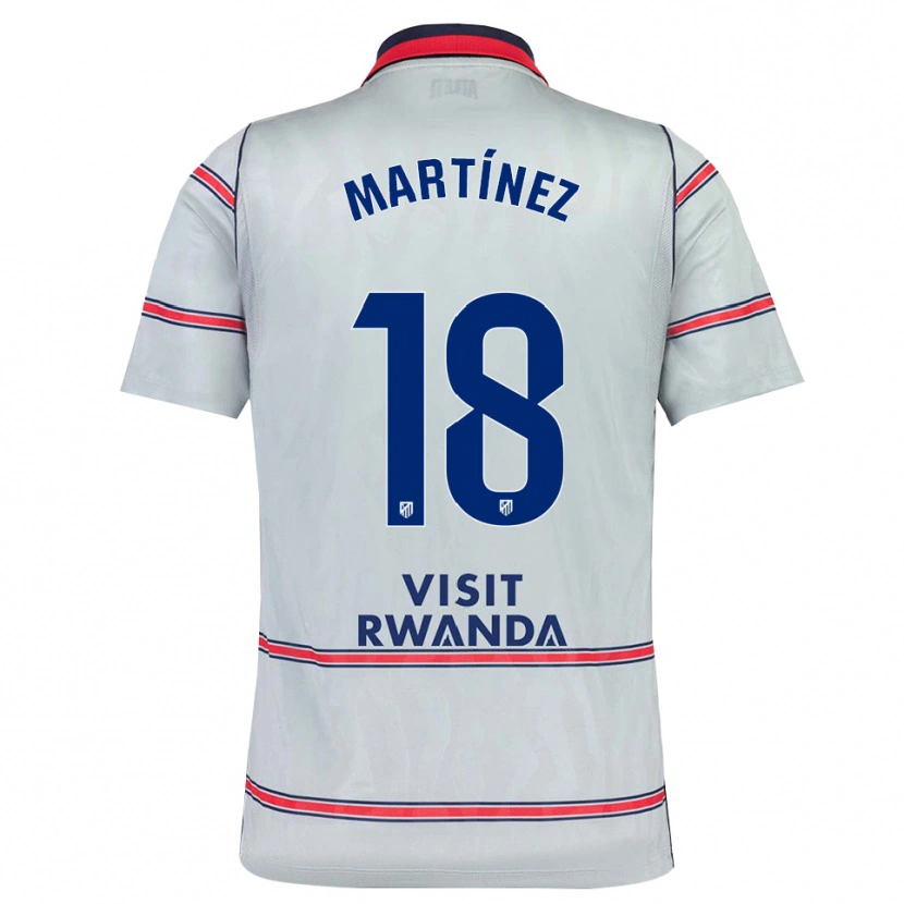 Danxen Barn Adrián Martínez #18 Grå Röd Marinblå Tredjesatsen Matchtröjor 2026/27 Tröjor T-Tröja