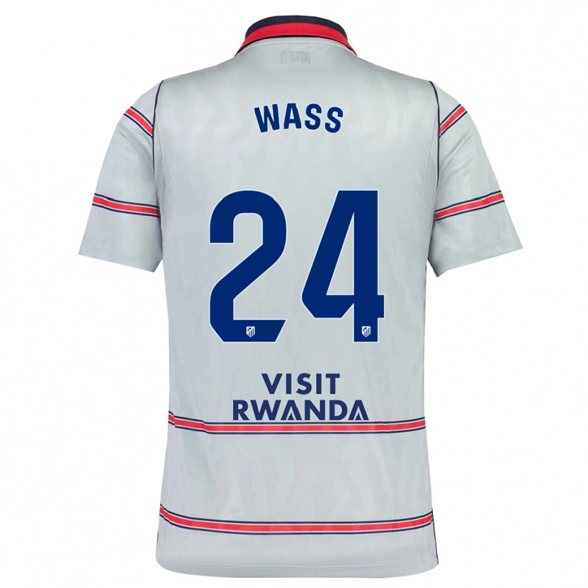 Danxen Barn Daniel Wass #24 Grå Röd Marinblå Tredjesatsen Matchtröjor 2026/27 Tröjor T-Tröja