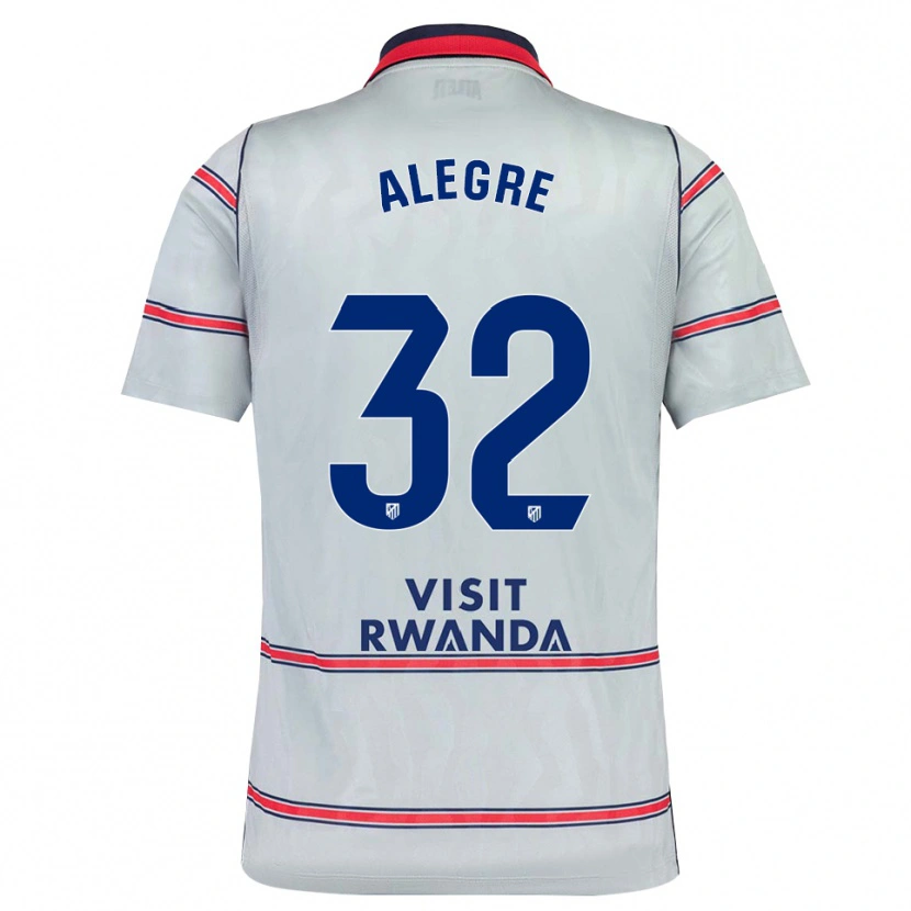 Danxen Barn Juan Alegre #32 Grå Röd Marinblå Tredjesatsen Matchtröjor 2026/27 Tröjor T-Tröja