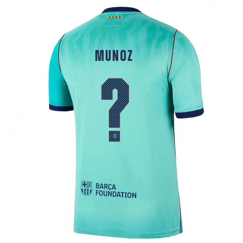 Danxen Barn Pol Munoz #0 Aqua Mörk Turkosa Kunglig Blå Tredjesatsen Matchtröjor 2026/27 Tröjor T-Tröja