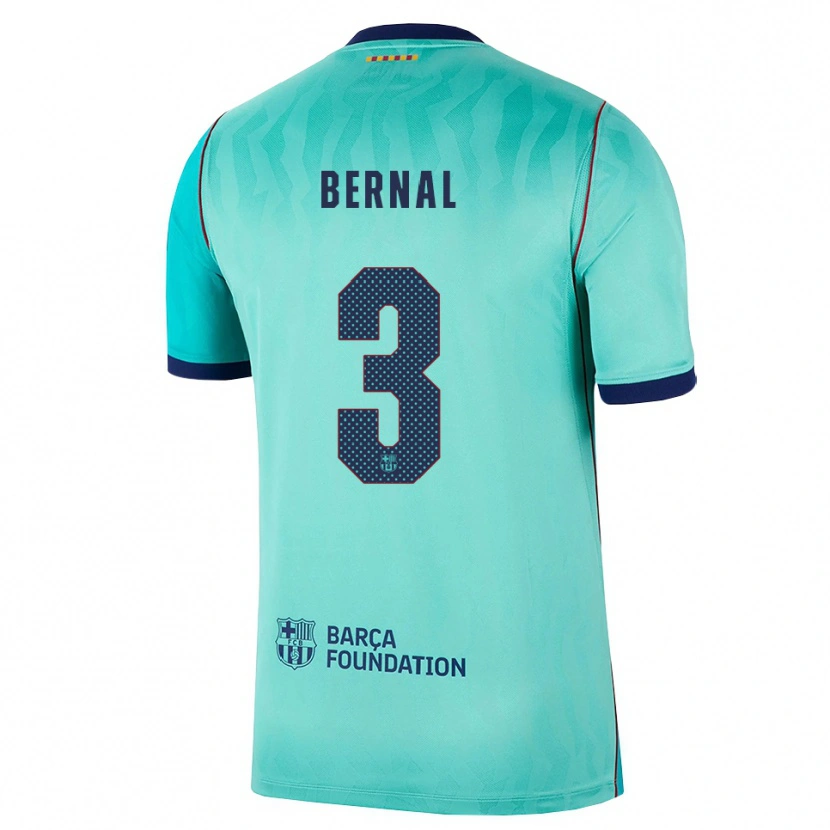 Danxen Barn Lucas Bernal #3 Aqua Mörk Turkosa Kunglig Blå Tredjesatsen Matchtröjor 2026/27 Tröjor T-Tröja
