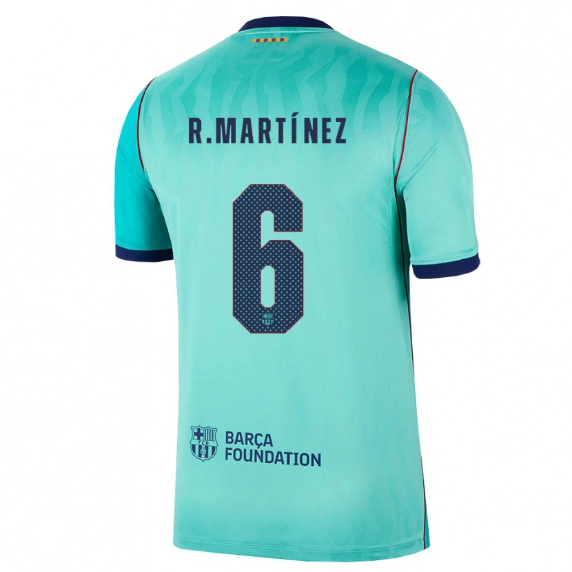 Danxen Barn Roger Martínez #6 Aqua Mörk Turkosa Kunglig Blå Tredjesatsen Matchtröjor 2026/27 Tröjor T-Tröja