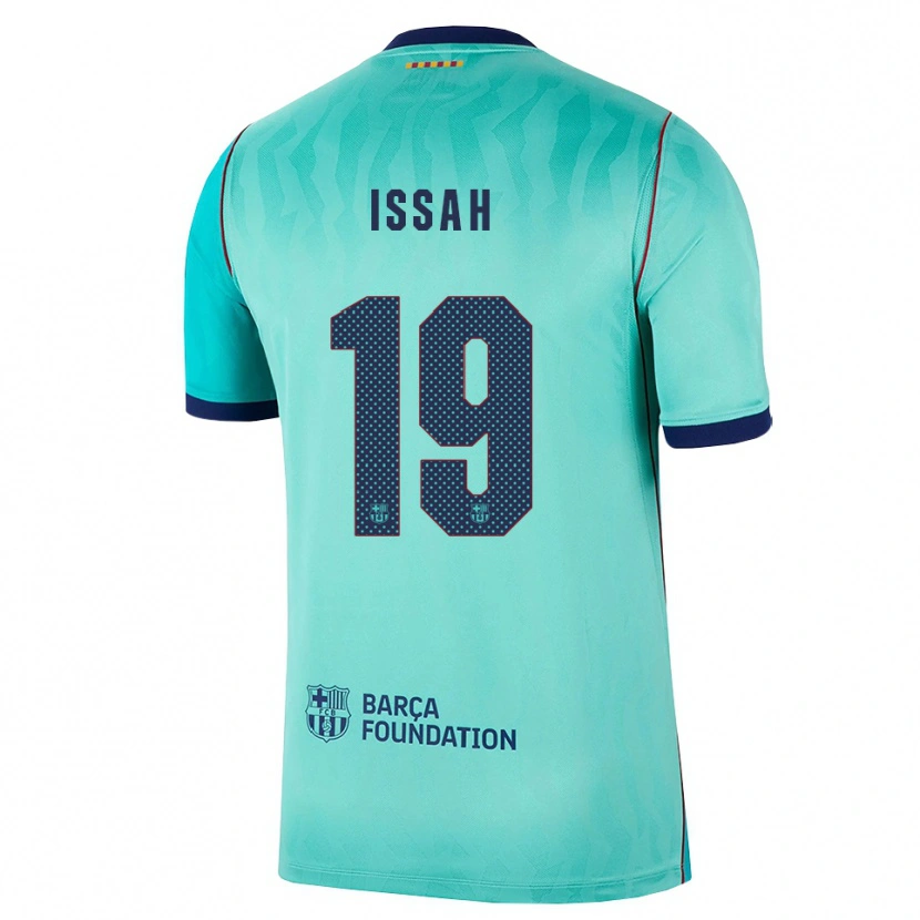 Danxen Barn Aziz Issah #19 Aqua Mörk Turkosa Kunglig Blå Tredjesatsen Matchtröjor 2026/27 Tröjor T-Tröja