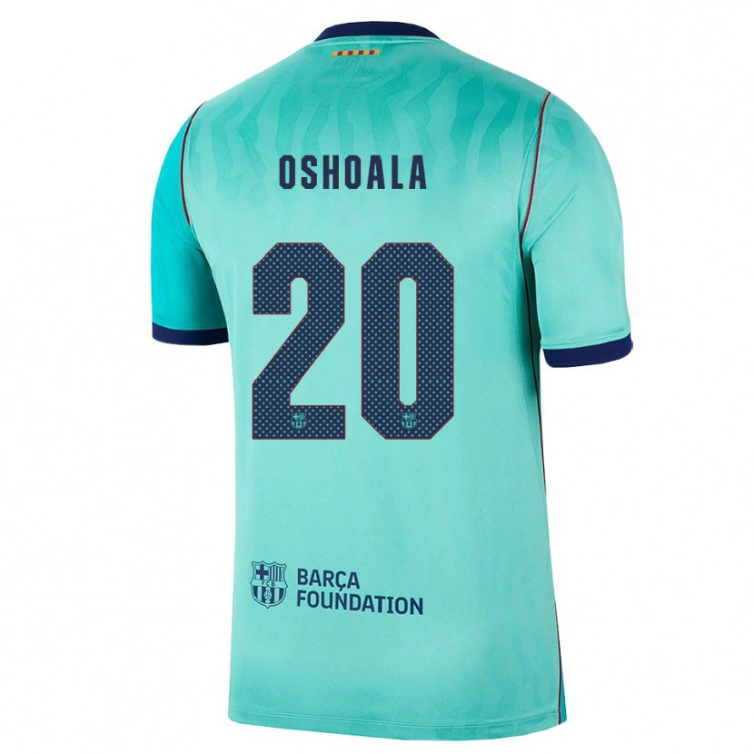 Danxen Barn Asisat Oshoala #20 Aqua Mörk Turkosa Kunglig Blå Tredjesatsen Matchtröjor 2026/27 Tröjor T-Tröja