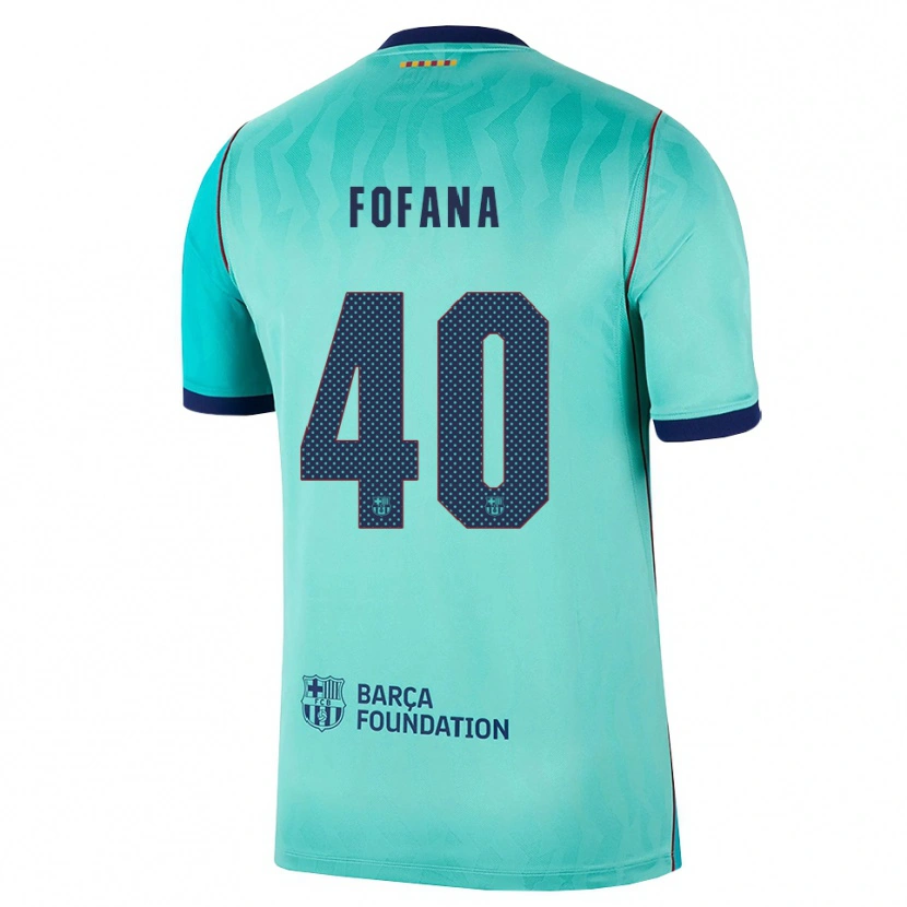 Danxen Barn Nuhu Fofana #40 Aqua Mörk Turkosa Kunglig Blå Tredjesatsen Matchtröjor 2026/27 Tröjor T-Tröja