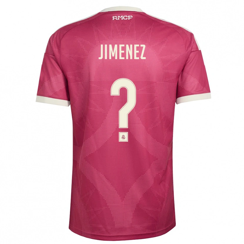 Danxen Barn Alejandro Jimenez #0 Ljus Violettröd Vit Tredjesatsen Matchtröjor 2026/27 Tröjor T-Tröja