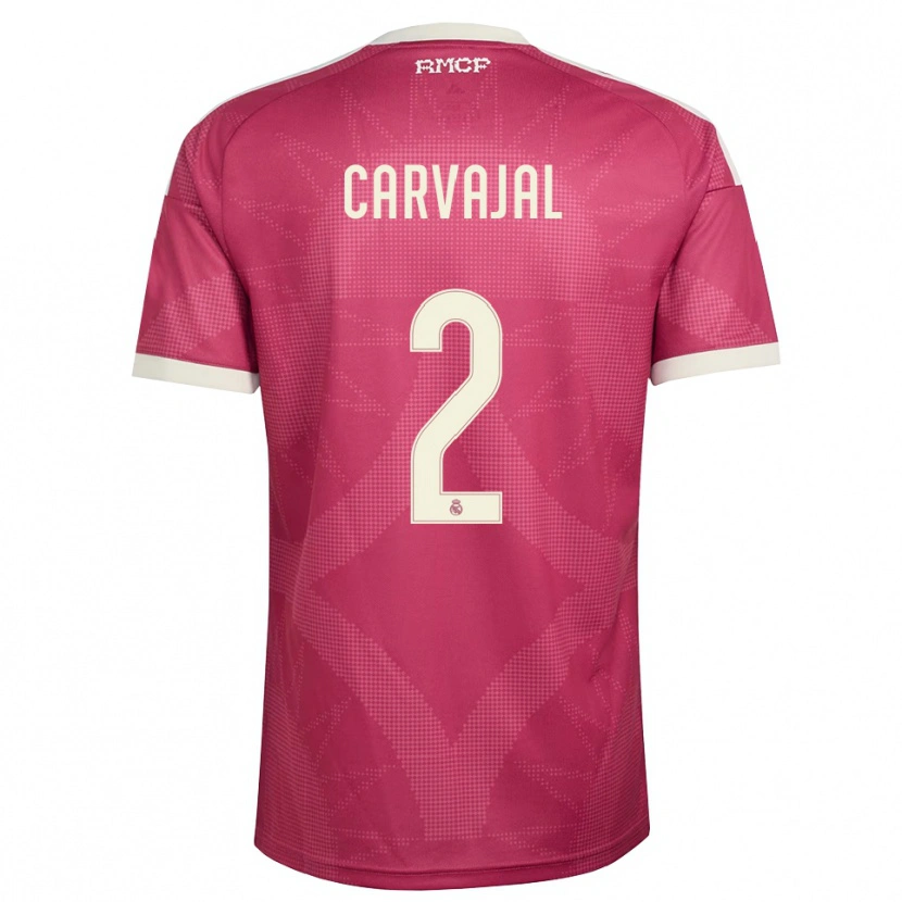 Danxen Barn Daniel Carvajal #2 Ljus Violettröd Vit Tredjesatsen Matchtröjor 2026/27 Tröjor T-Tröja