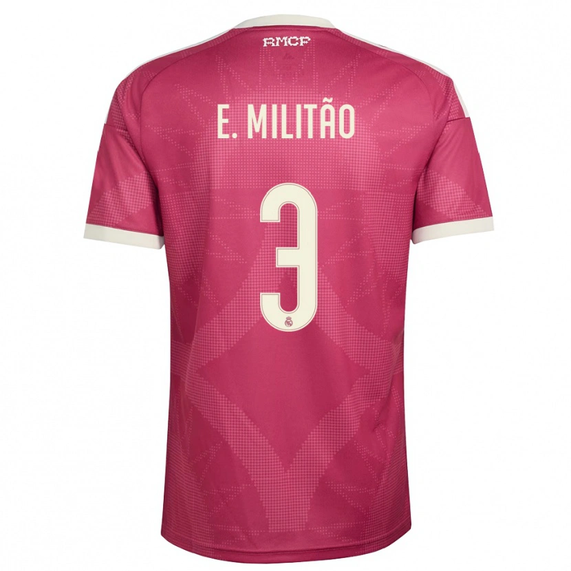Danxen Barn Éder Militão #3 Ljus Violettröd Vit Tredjesatsen Matchtröjor 2026/27 Tröjor T-Tröja