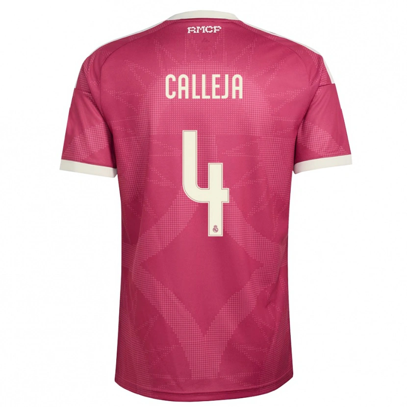 Danxen Barn Jaime Calleja #4 Ljus Violettröd Vit Tredjesatsen Matchtröjor 2026/27 Tröjor T-Tröja