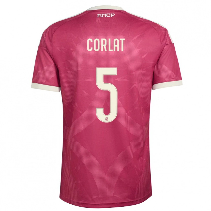 Danxen Barn Edu Corlat #5 Ljus Violettröd Vit Tredjesatsen Matchtröjor 2026/27 Tröjor T-Tröja