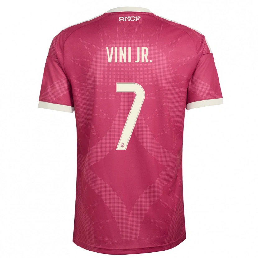 Danxen Barn Vinicius Junior #7 Ljus Violettröd Vit Tredjesatsen Matchtröjor 2026/27 Tröjor T-Tröja